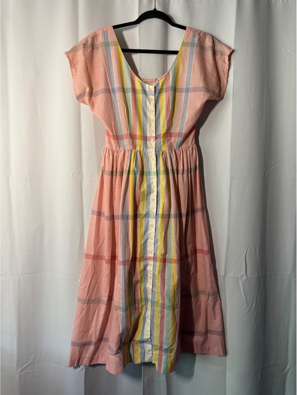L. Rothschild Vintage 1970’s Pastel Day Dress Sz 8 - Retro Dapper Day